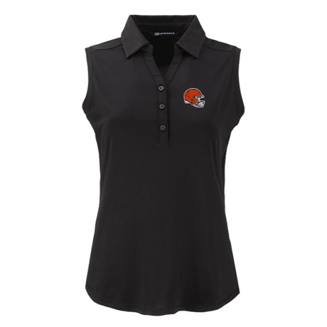 Browns Cutter and Buck Women's Black Forge Eco Recycled Sleeveless Polo