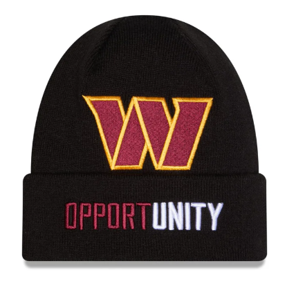 Commanders 2025 New Era Men's Inspire Change Black Knit