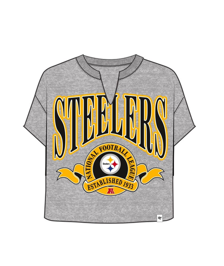 Steelers 2026 '47 Brand Women's Banners Out Oversized T-Shirt