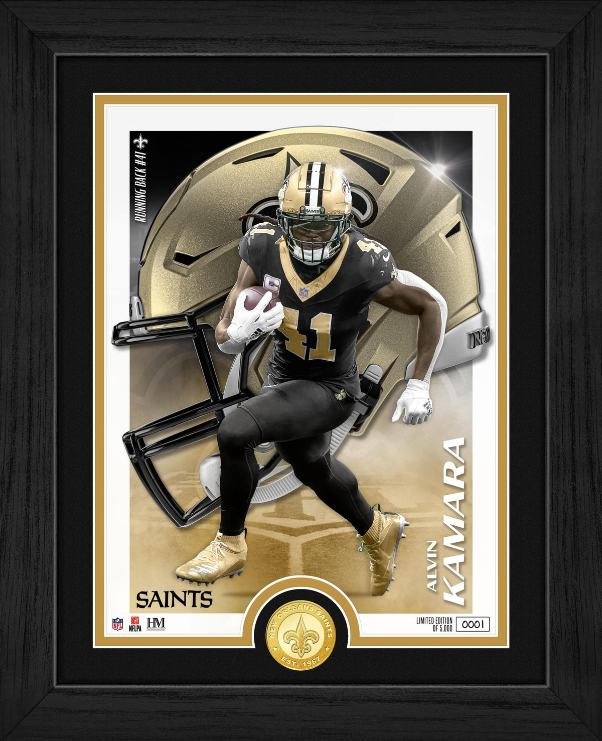 Saints Alvin Kamara Challenger Bronze Coin Photo Mint