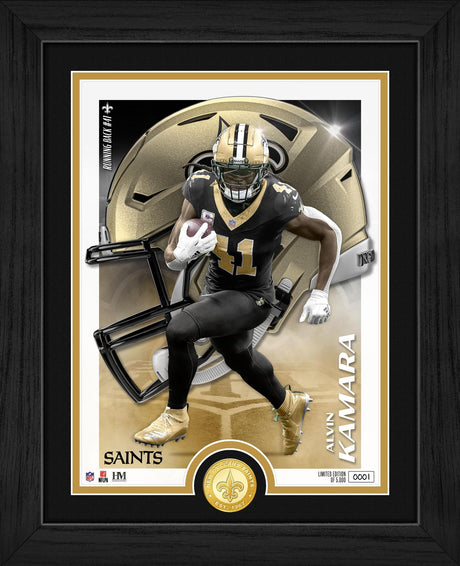 Saints Alvin Kamara Challenger Bronze Coin Photo Mint Pro Football Hall of Fame