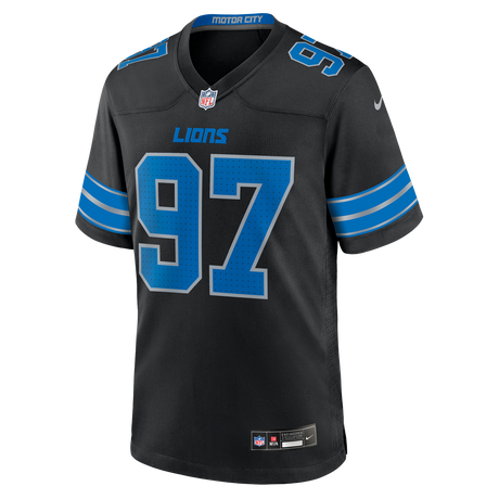 Lions Aidan Hutchinson Men's Black Alternate Nike Game Jersey