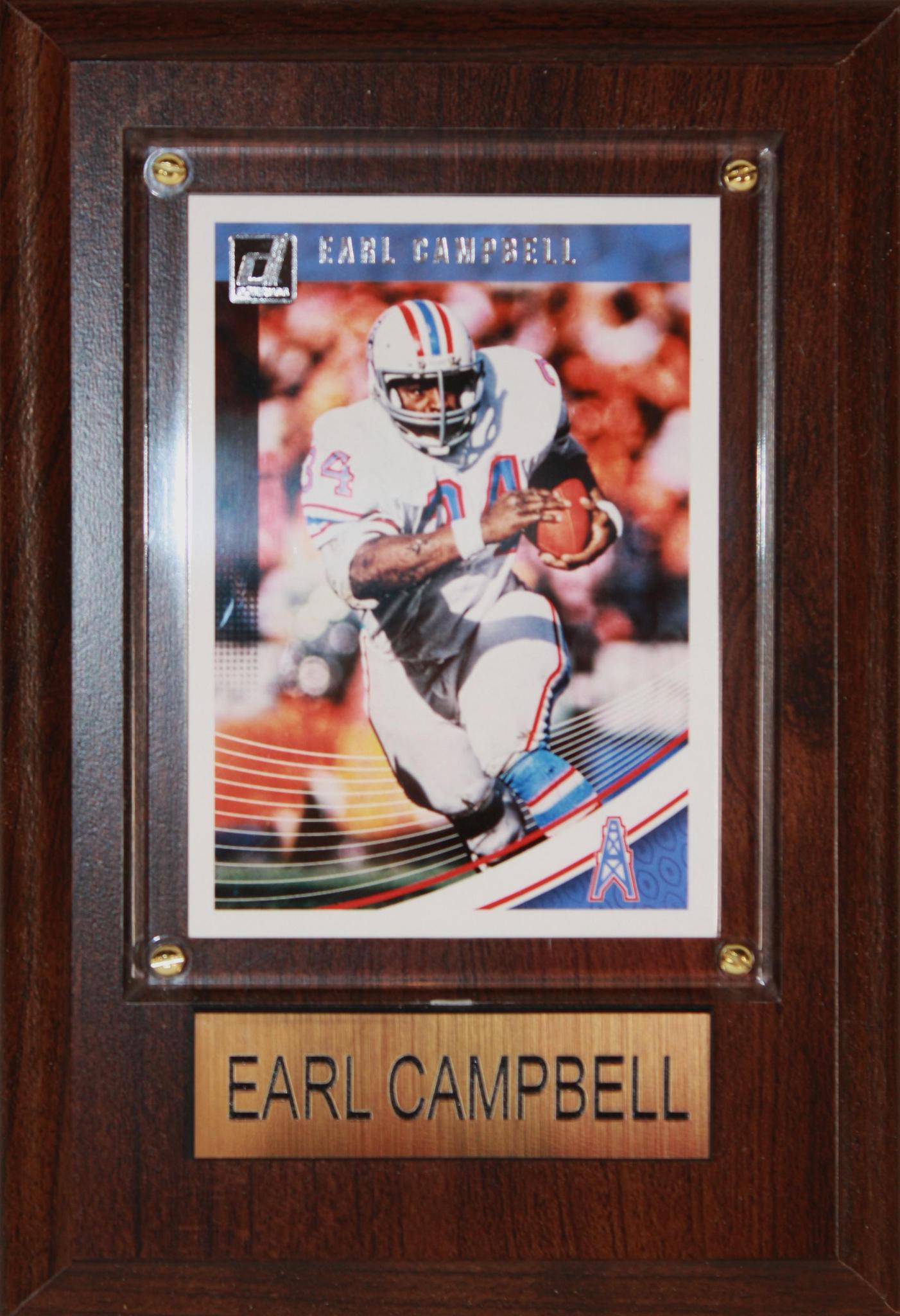 Earl Campbell 4x6 Plaque
