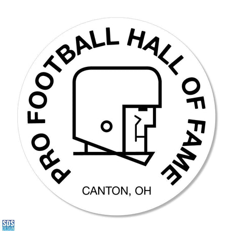 Pro Football Hall of Fame 3" Old Helmet Logo Circle Vinyl Decal