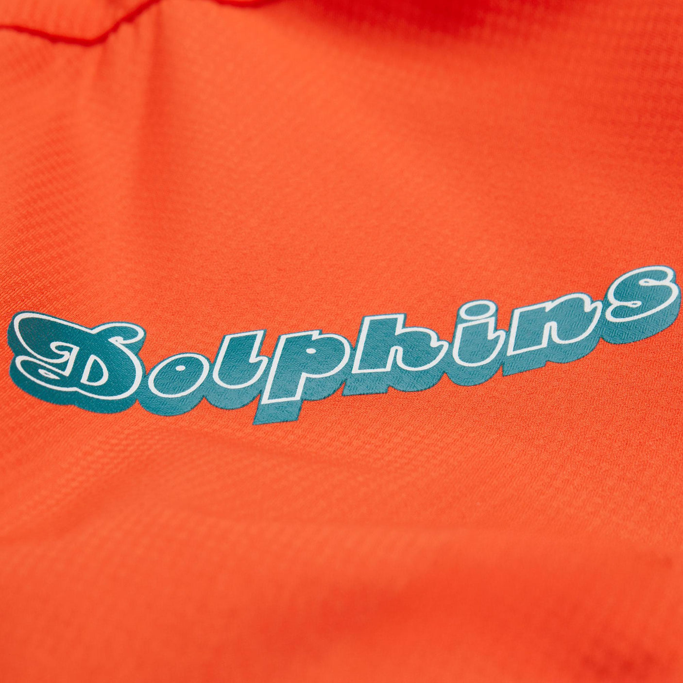 Dolphins 2025 Mitchell & Ness Men's NFL Tie Breaker Anorak Vintage Logo Lightweight Windbreaker
