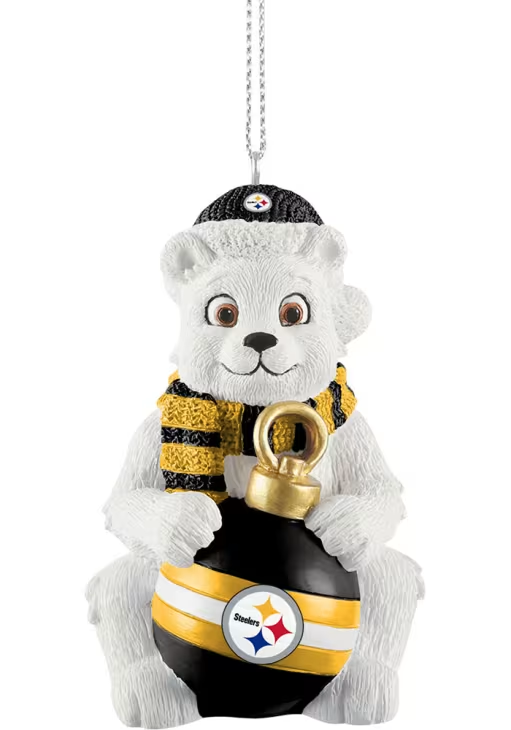 Steelers Sitting Polar Bear Ornament