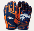 Broncos Wilson Youth NFL Stretch Fit Receivers Gloves Pro Football Hall of Fame