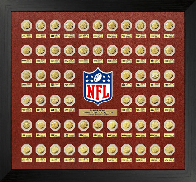 Super Bowl 60th Anniversary Gold Game-Coin Collection Frame