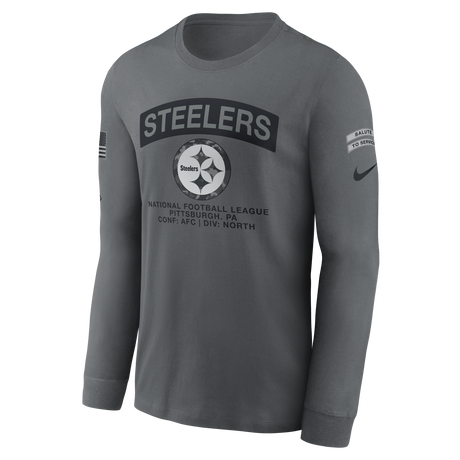 Steelers 2026 Nike Men's Salute to Service Long Sleeve T-Shirt Pro Football Hall of Fame