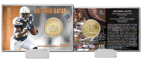 Chargers Antonio Gates Pro Football Hall of Fame Class of 2025 Bronze Coin Card - DS