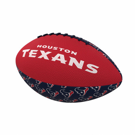 Texans Repeating Mini Size Rubber Football
