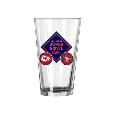 Super Bowl 58 Dueling Pint Glass