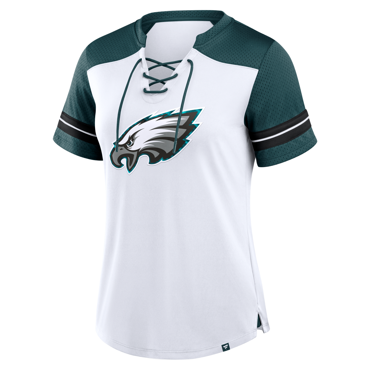 Eagles Women's Nike Foiled Fashion Lace Up T-Shirt