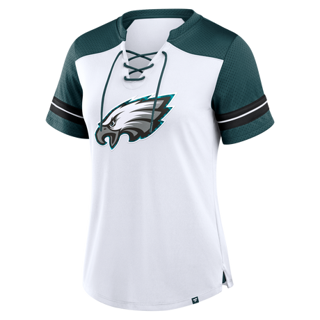 Eagles Women's Nike Foiled Fashion Lace Up T-Shirt