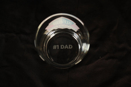 Hall of Fame #1 Dad Rocks Glass