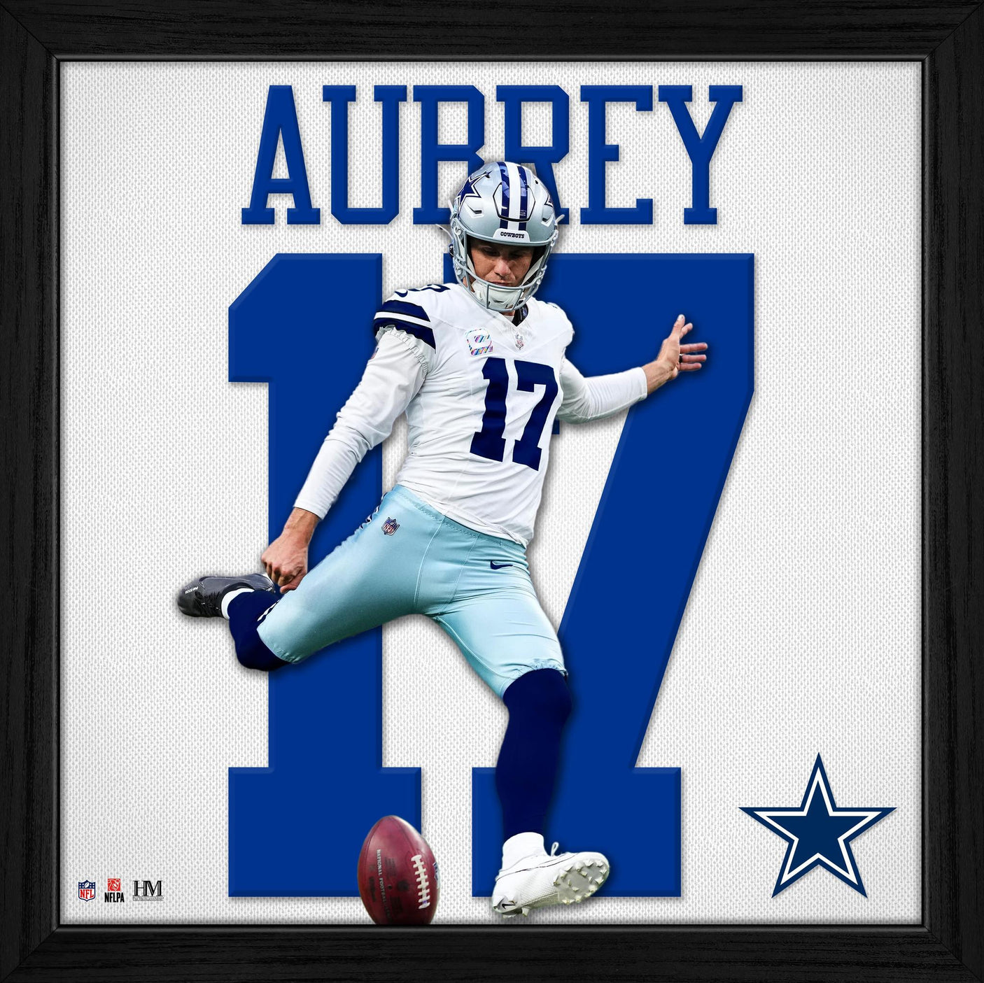 Cowboys Brandon Aubrey Impact Jersey Frame