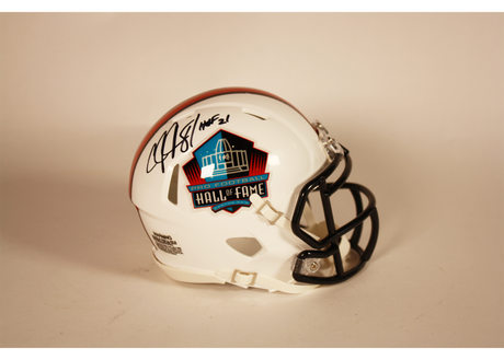 Calvin Johnson Autographed Hall of Fame Mini Helmet