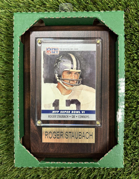 Roger Staubach 4x6 Plaque