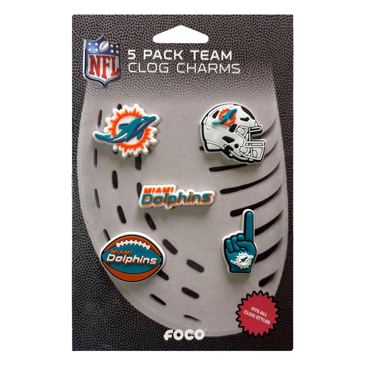 Dolphins 2025 5-Pack Team Clog Charms
