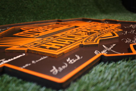 Browns Hall of Fame Logo Signature Wood Sign