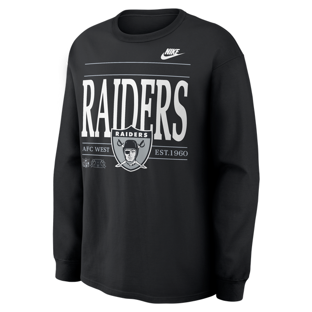 Raiders 2026 Nike Men's Nike Max 90 Long Sleeve T-Shirt