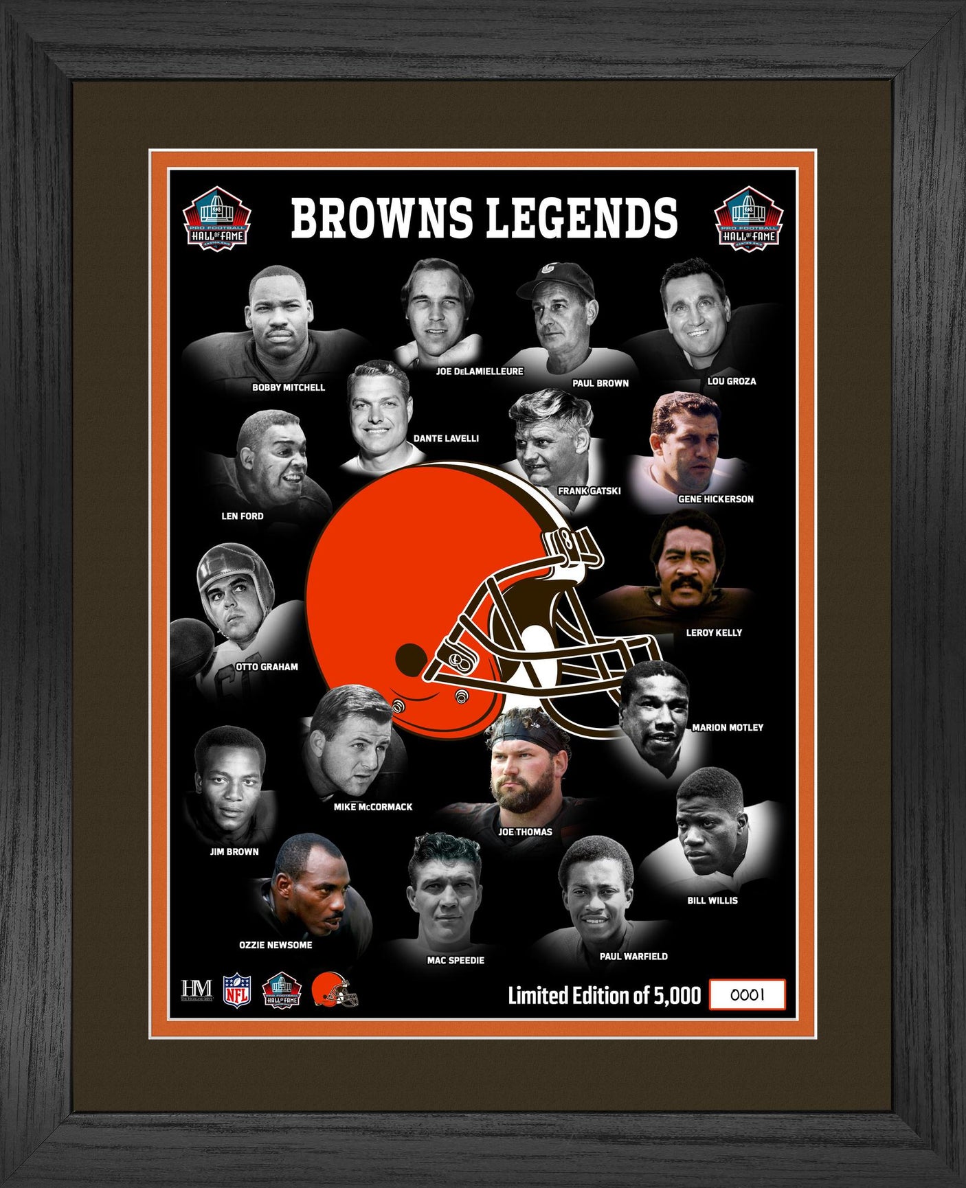 Browns Hall of Fame Legends 11x17 Photo Mint