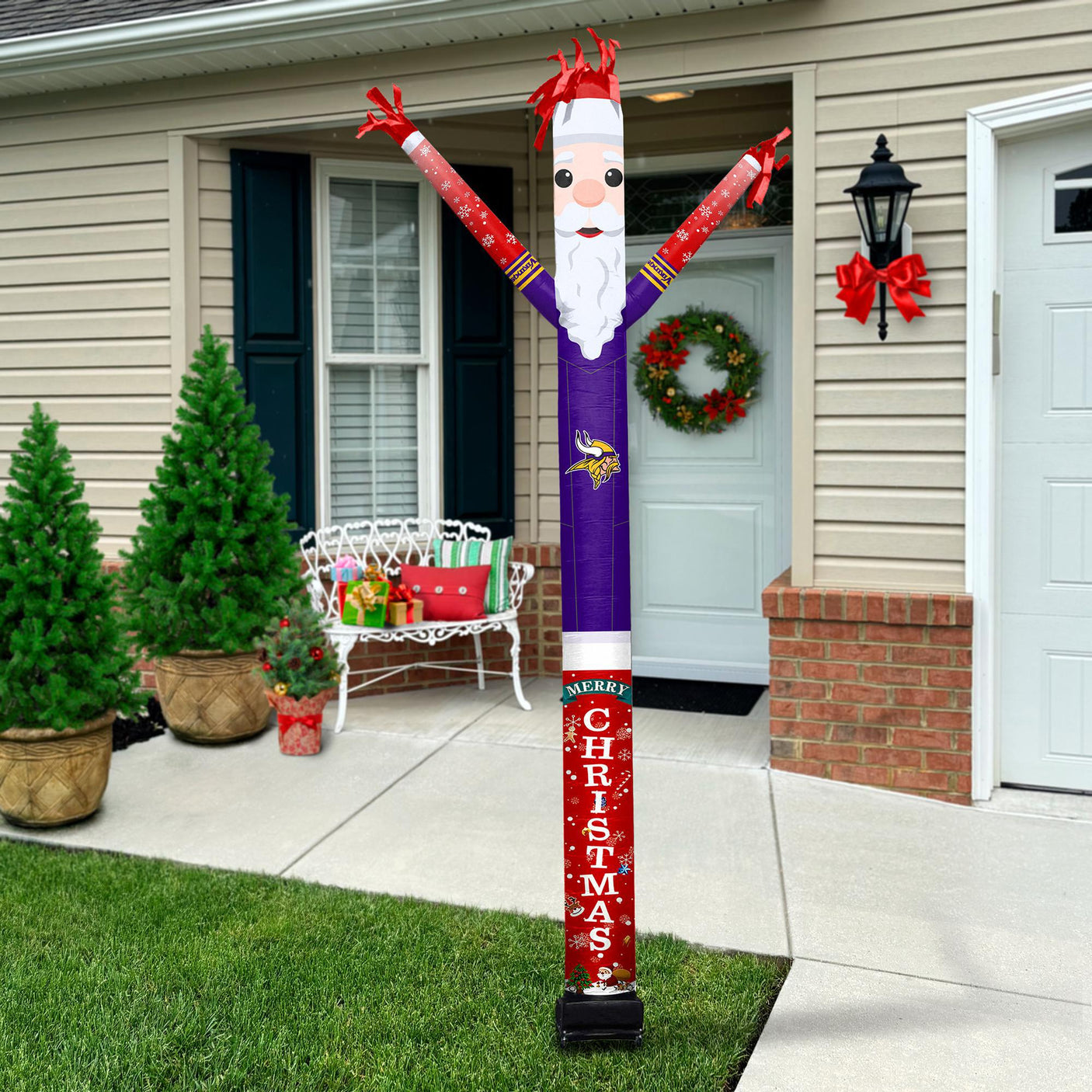 Vikings Team Pride Inflatable Crazy Christmas Santa Sports Fan