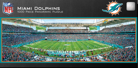 Dolphins 1000pc Panoramic Puzzle- DS Pro Football Hall of Fame