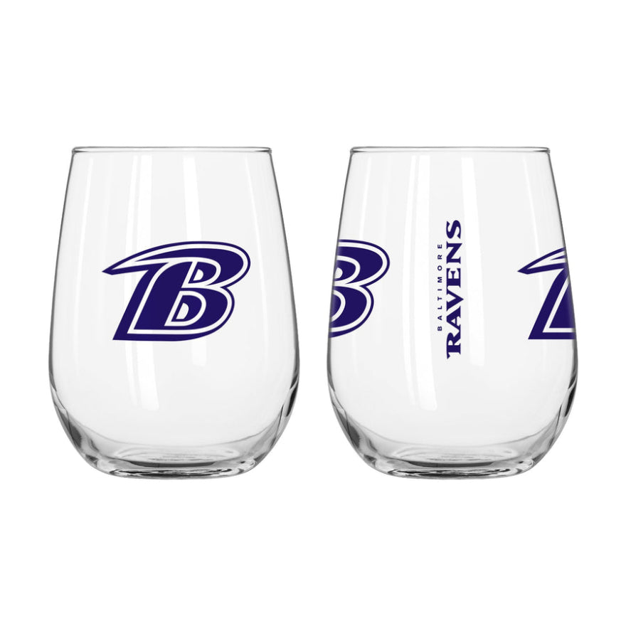 Ravens Curved Beverage Glass