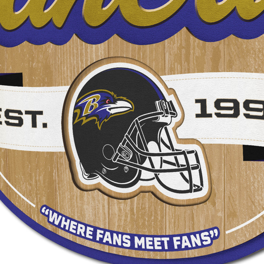 Ravens 3D Fan Cave Wall Sign