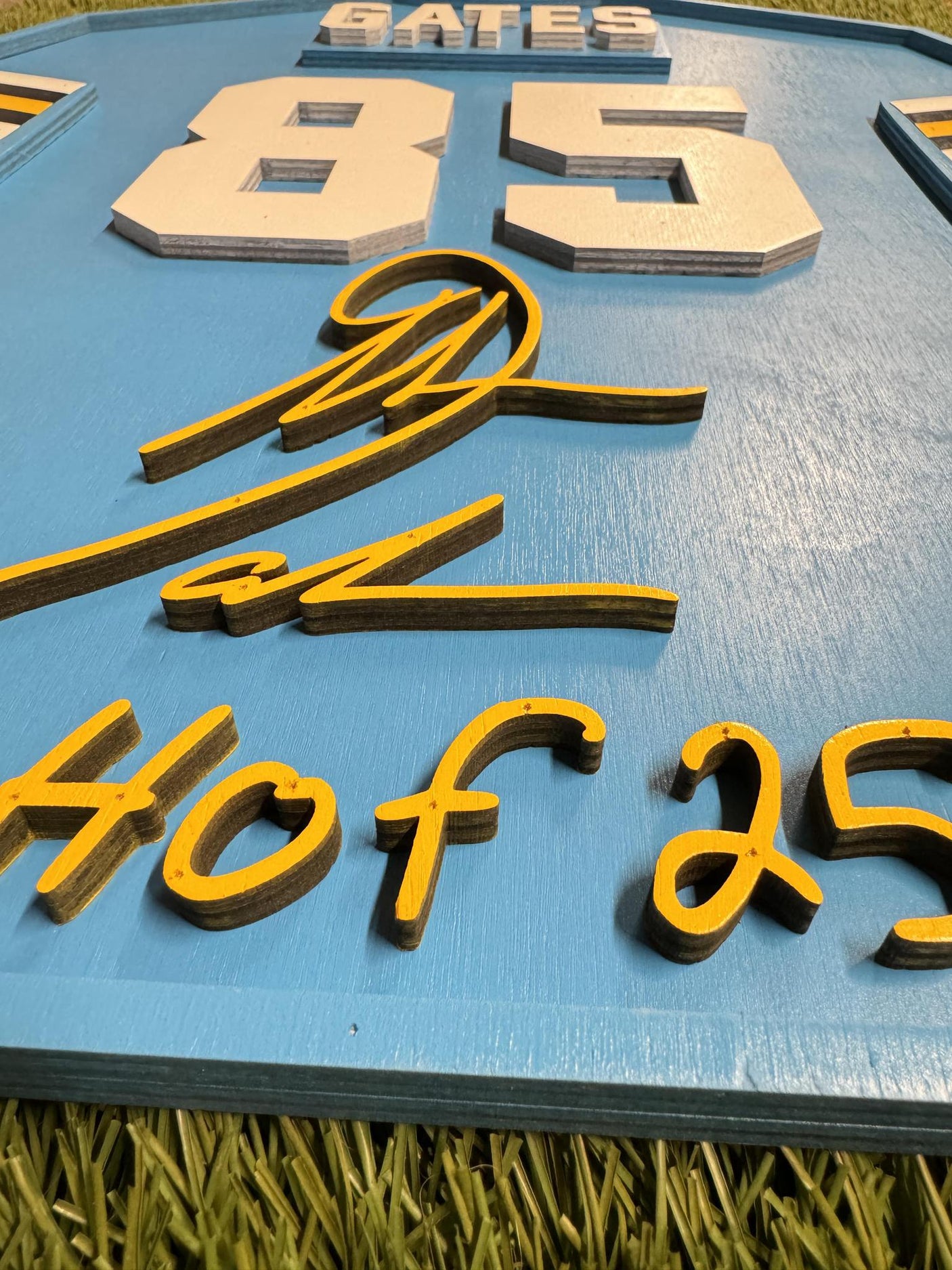 Antonio Gates Chargers Class of 2025 Alternate Wood Jersey 3D Sign