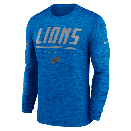 Lions 2026 Nike Men's Team Issue Velocity Long Sleeve T-Shirt Pro Football Hall of Fame