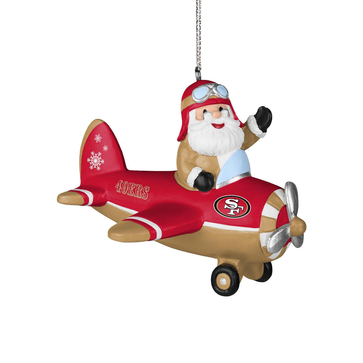 49ers Santa Airplane Ornament Pro Football Hall of Fame