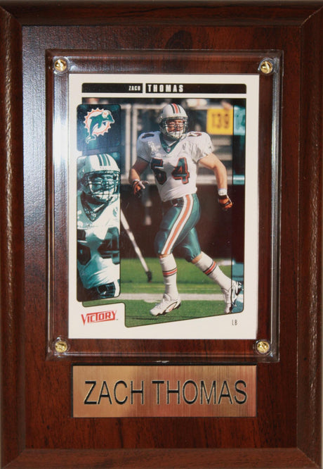 Zach Thomas 4x6 Plaque