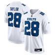 Colts Jonathan Taylor Men's Tundra White Nike Game Jersey
