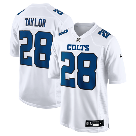 Colts Jonathan Taylor Men's Tundra White Nike Game Jersey