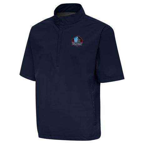Hall of Fame Antigua Men's Navy Brisk Short Sleeve 1/4 Zip Pullover