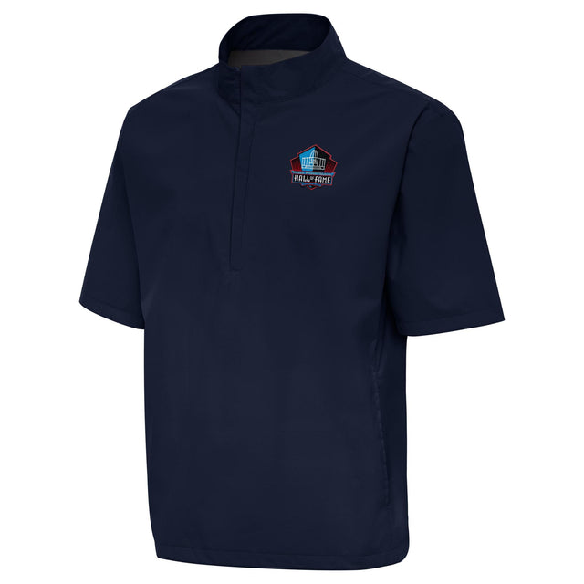 Hall of Fame Antigua Men's Navy Brisk Short Sleeve 1/4 Zip Pullover