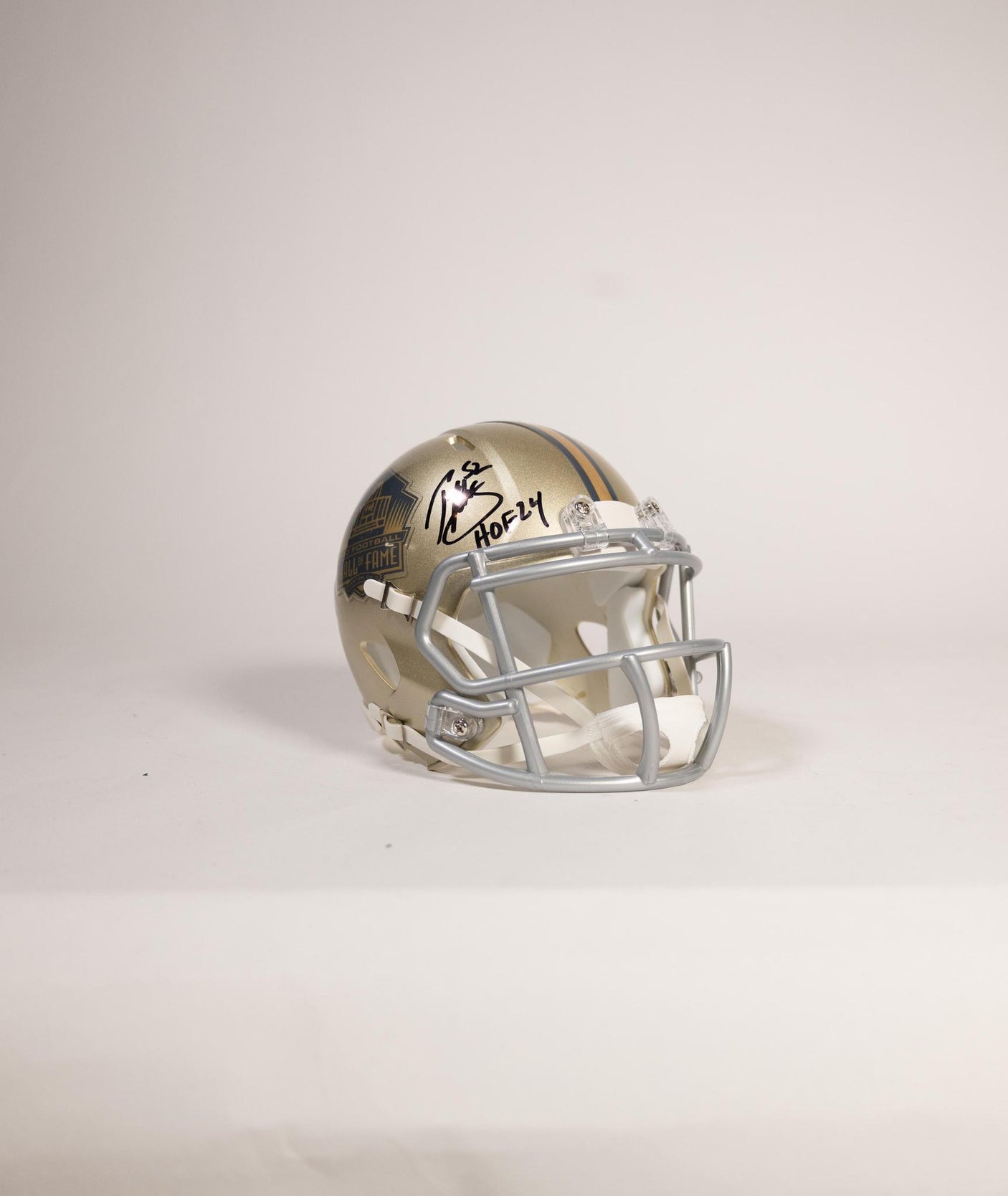 Patrick Willis Autographed Hall of Fame Gold Mini Helmet