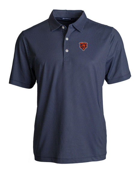 Bears Cutter and Buck Men's Navy Pike Eco Symmetry Print Recycled Polo