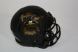 Luke Kuechly Autographed Hall of Fame Black Mini Helmet with HOF Inscription