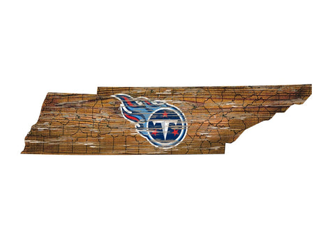 Titans Distressed State Sign With Team Logo