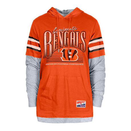 Bengals 2024 New Era Men's Throwback Long Sleeve Sweatshirt