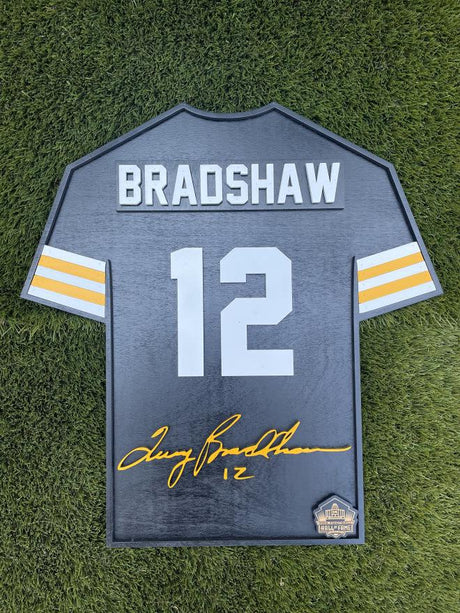 Terry Bradshaw Wood Jersey 3D Sign