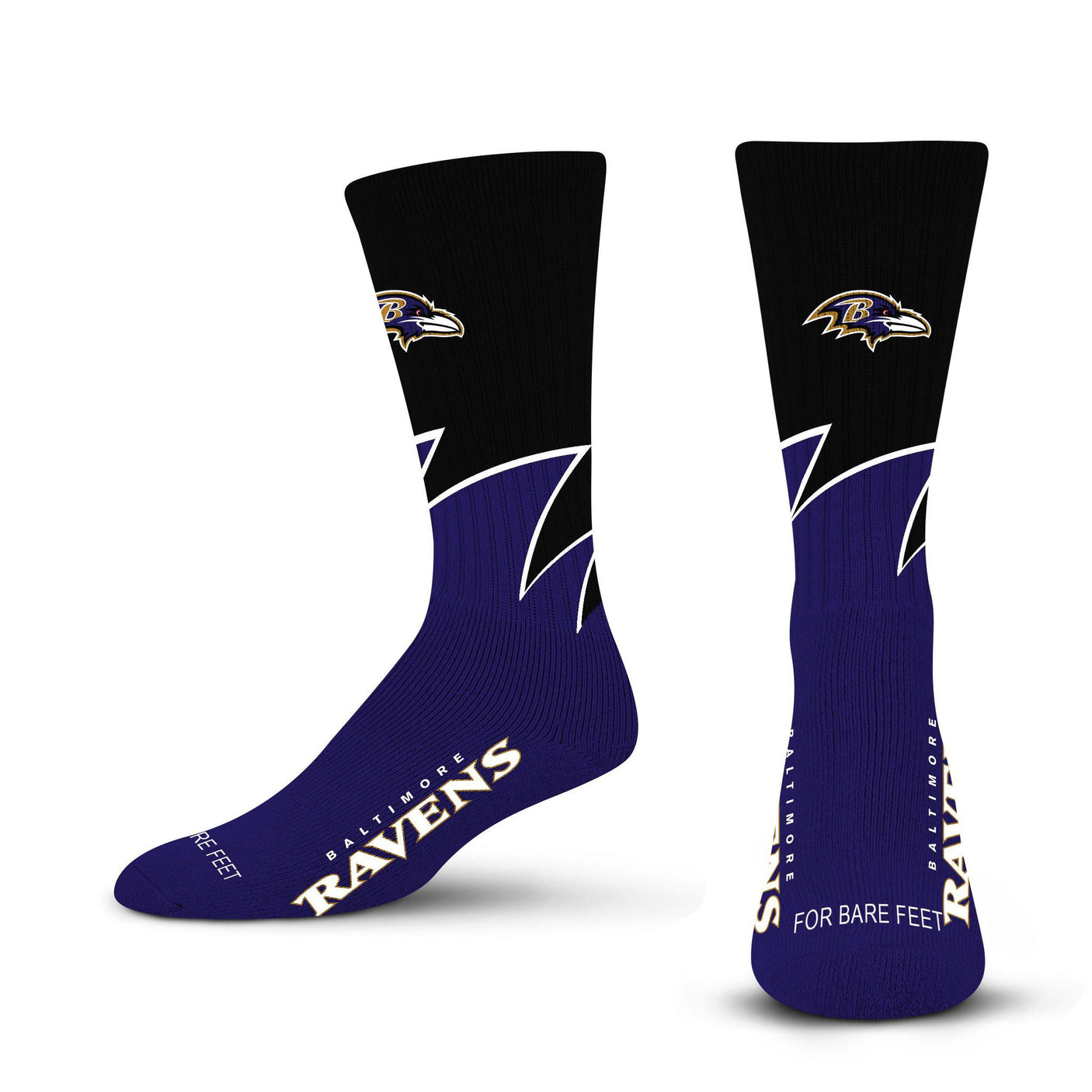 Ravens 2025 Black Wave Sock