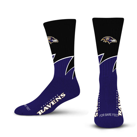 Ravens 2025 Black Wave Sock