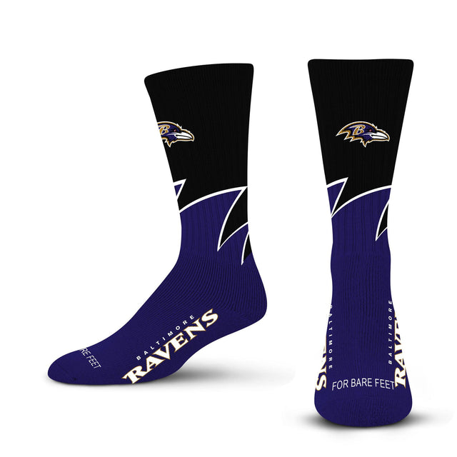 Ravens 2025 Black Wave Sock