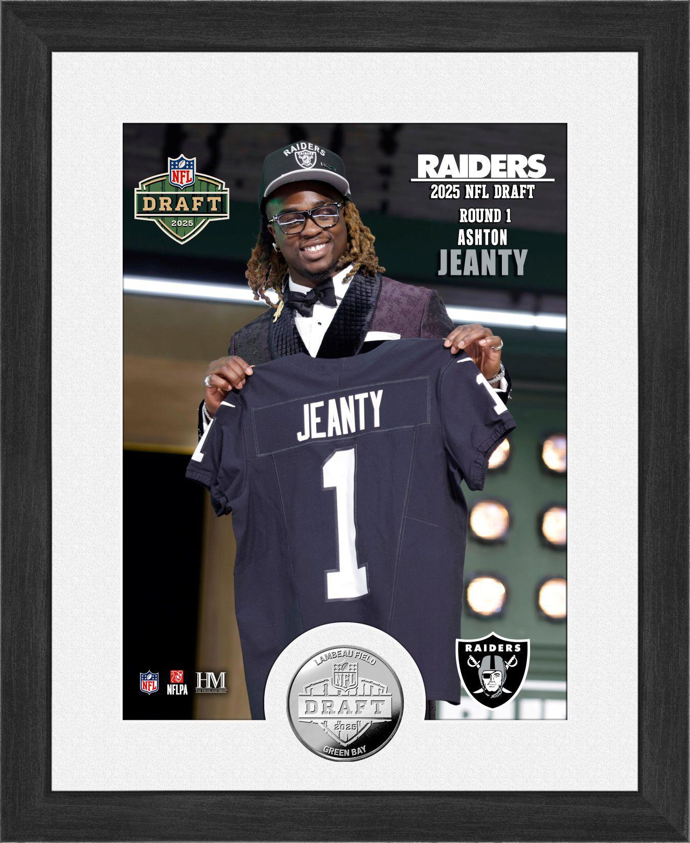Raiders Ashton Jeanty 2025 NFL Draft Bronze Coin Photo Mint