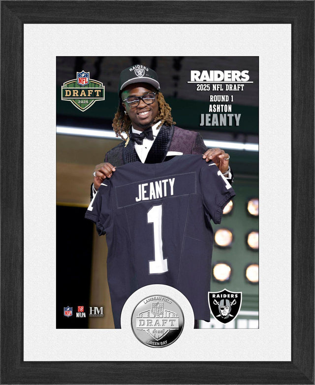 Raiders Ashton Jeanty 2025 NFL Draft Bronze Coin Photo Mint