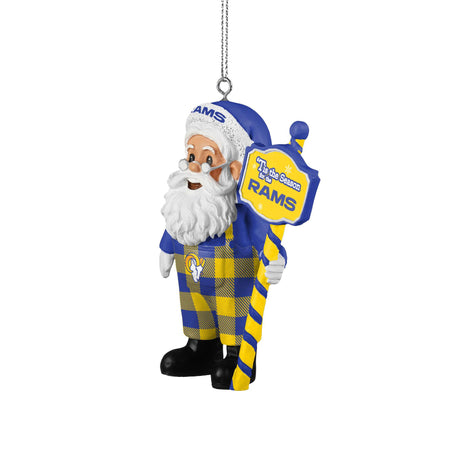 Rams Santa Overalls Ornament